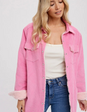 Barbie Pink Sherpa Lined Jacket