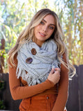 Heathered Shoulder Warmer With Coco Buttons