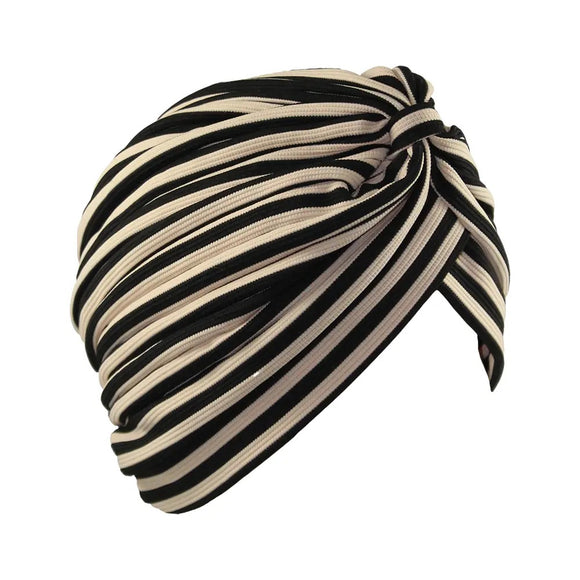 Tan Striped Turban