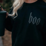 “Boo” Black Sweatshirt
