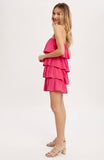 Hot Pink Tiered Romper