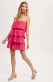 Hot Pink Tiered Romper
