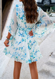 Petal Sleeve Floral Dress