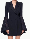 Black Widow Lace Sleeve Blazer