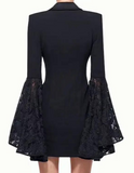 Black Widow Lace Sleeve Blazer