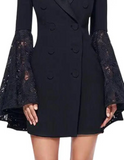 Black Widow Lace Sleeve Blazer