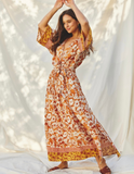 Epic Sunset Kimono Maxi Dress