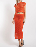 Orange Knitted 2 PC Set