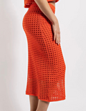 Orange Knitted 2 PC Set