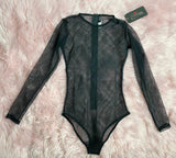 Black Mesh Bodysuit