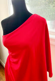 Red One Shoulder Overlay Dress