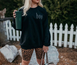 “Boo” Black Sweatshirt