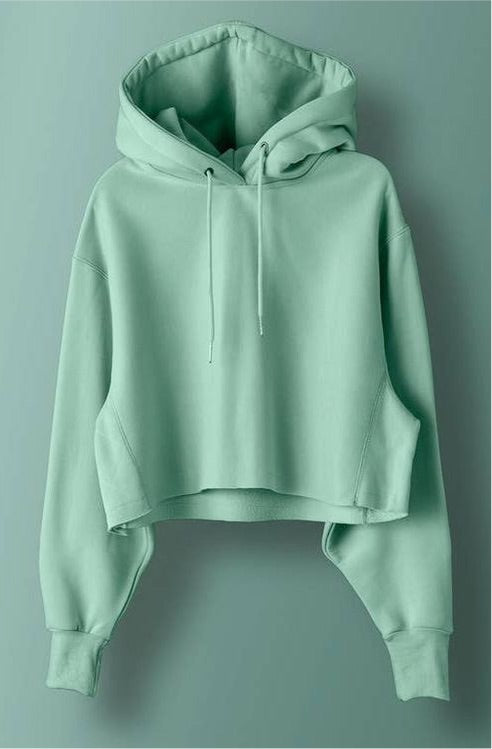 Green Lucky Charm Cropped Hoodie