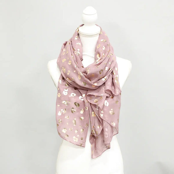 Mauve Jaguar Spotted Scarf