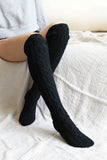 Black Cable Knit Socks